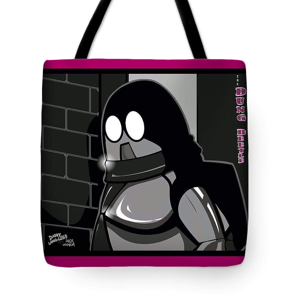 Dung Beetle Tote Bag featuring the mixed media The Dung Bettle #1 by Demitrius Motion Bullock