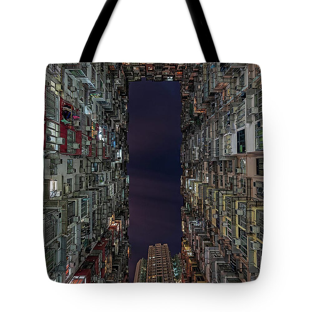 Hong Kong Tote Bag featuring the photograph The Montane Mansion #1 by Gouzel -