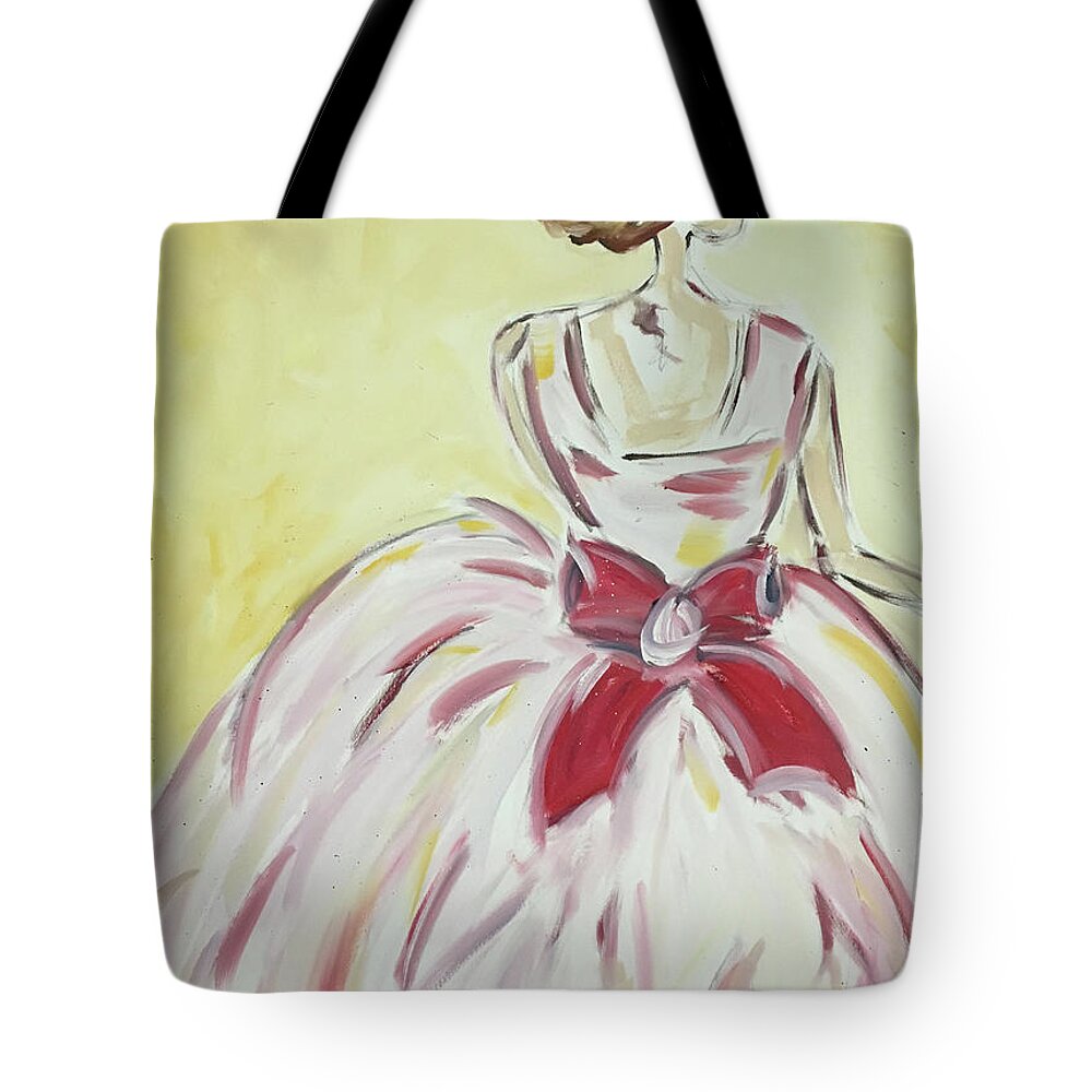 Debutante Tote Bag featuring the painting This is it #1 by Roxy Rich