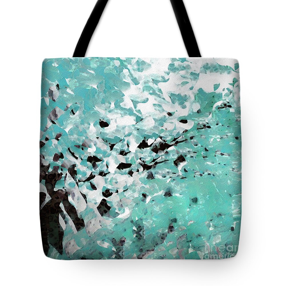 Blue Tote Bag featuring the painting 1 Timothy 4 12. Be An Example by Mark Lawrence