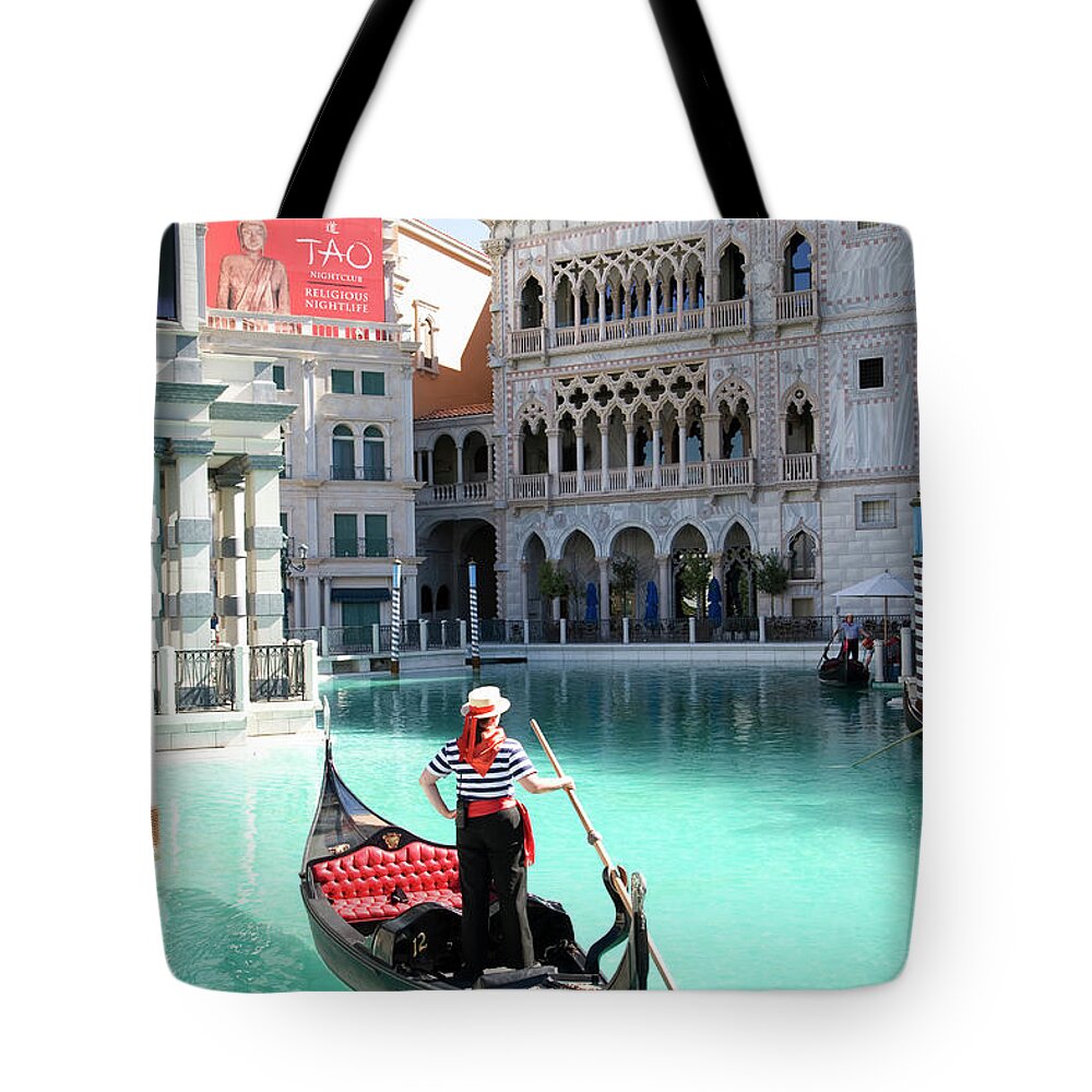 Venetian Hotel Tote Bag featuring the photograph Usa, Nevada, Las Vegas, The Venetian #1 by Buena Vista Images