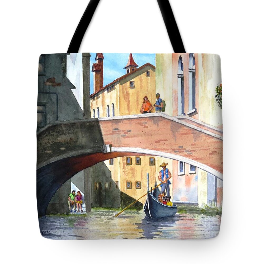 Venicew Tote Bag featuring the painting Venice by Joseph Burger
