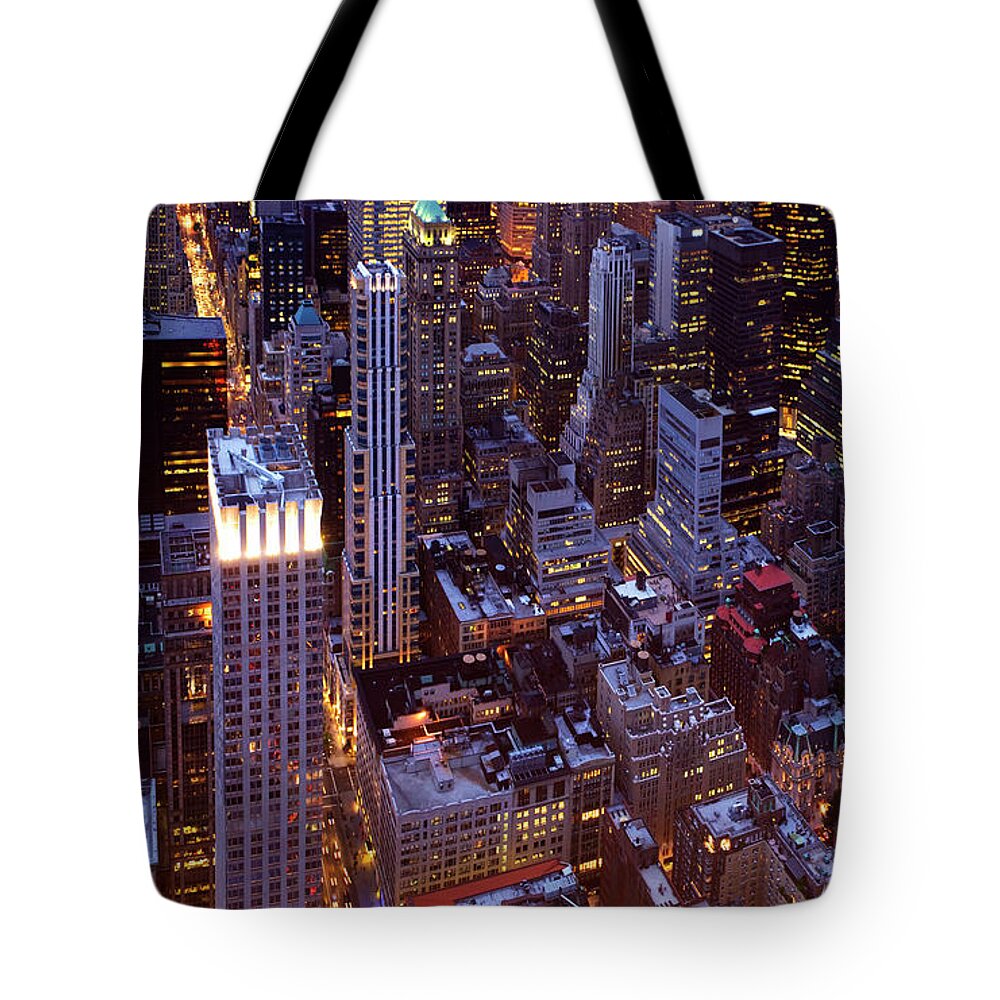 Tranquility Tote Bag featuring the photograph View From The Empire State Building #1 by Maremagnum