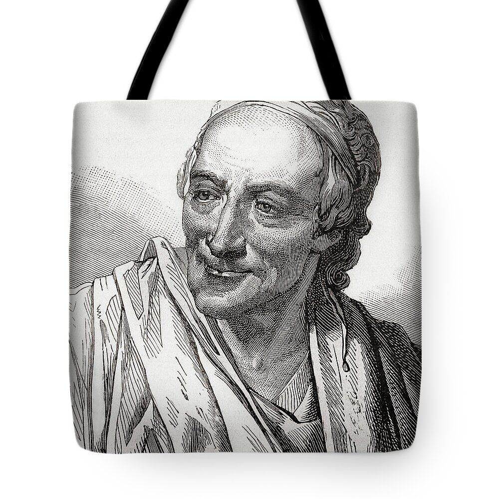 Voltaire, French Enlightenment writer, historian and philosopher Tote Bag  by French School - Pixels