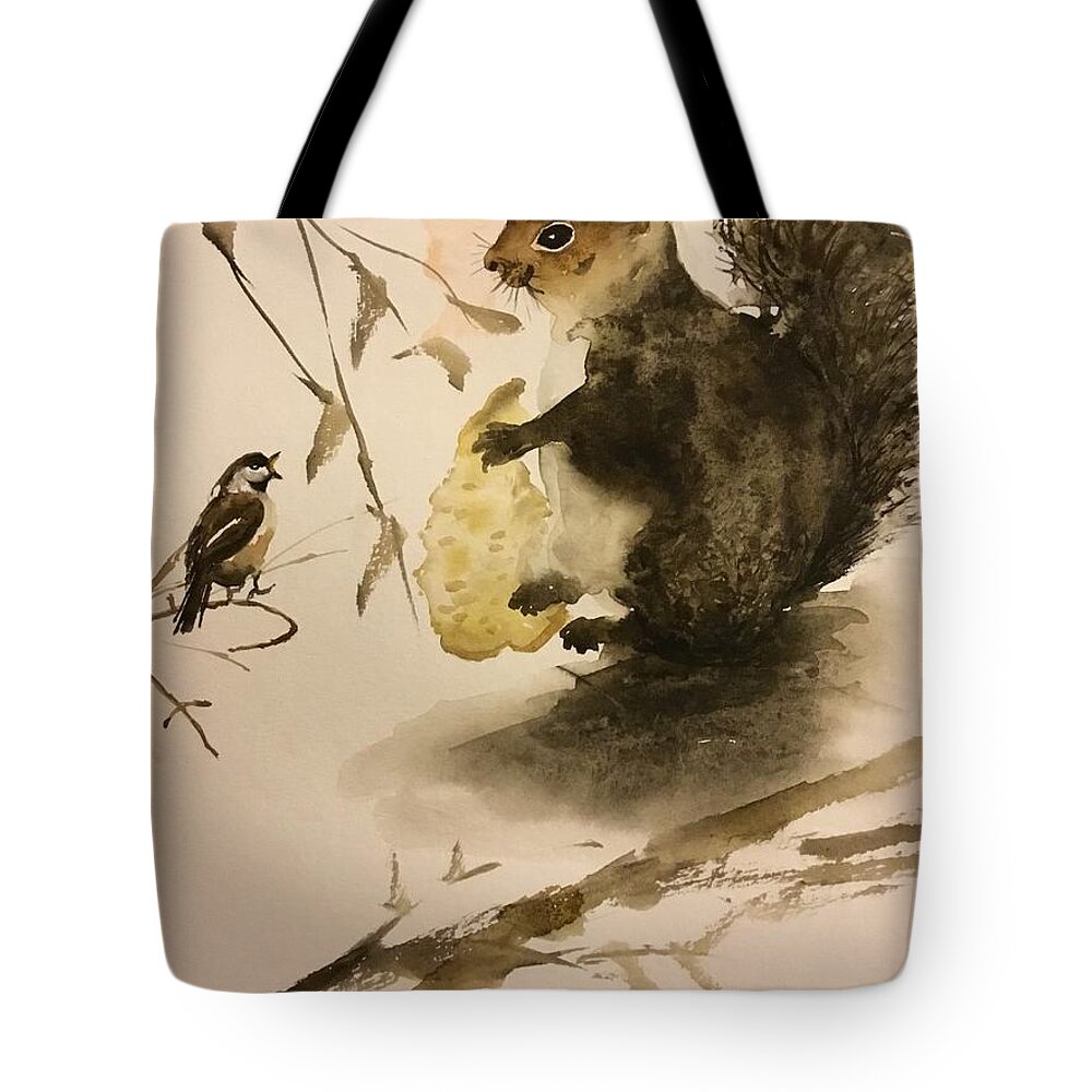 1072019 Tote Bag featuring the painting 1072019 by Han in Huang wong