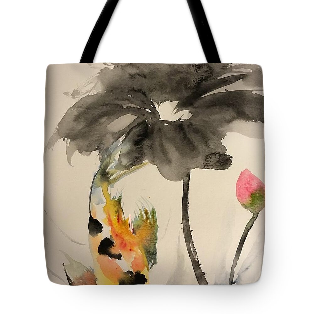 1242019 Tote Bag featuring the painting 1242029 by Han in Huang wong