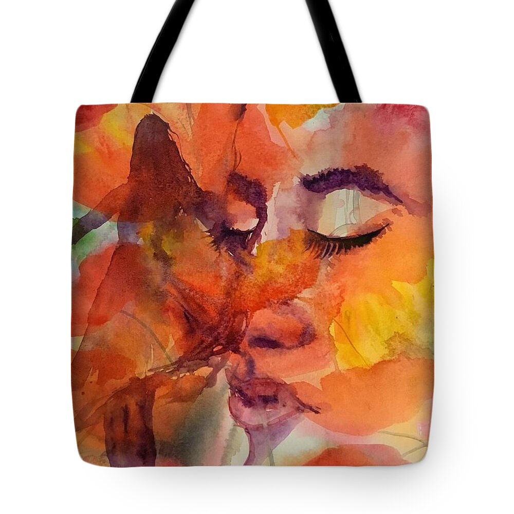 1262019 Tote Bag featuring the painting 1262019 by Han in Huang wong