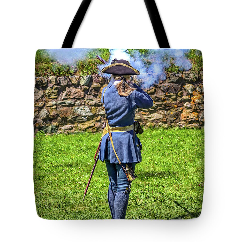 Fortress Of Louisbourg Nova Scotia Canada Tote Bag featuring the photograph Fortress of Louisbourg Nova Scotia Canada #13 by Paul James Bannerman
