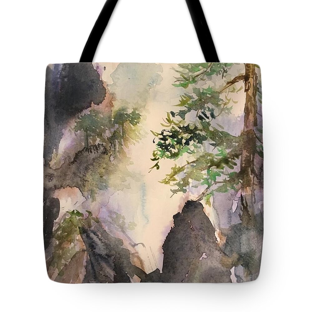 1352019 Tote Bag featuring the painting 1352019 by Han in Huang wong