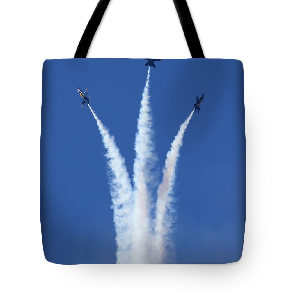 Blue Angels Nas Oceana Tote Bag featuring the photograph Blue Angels NAS Oceana #15 by Greg Smith