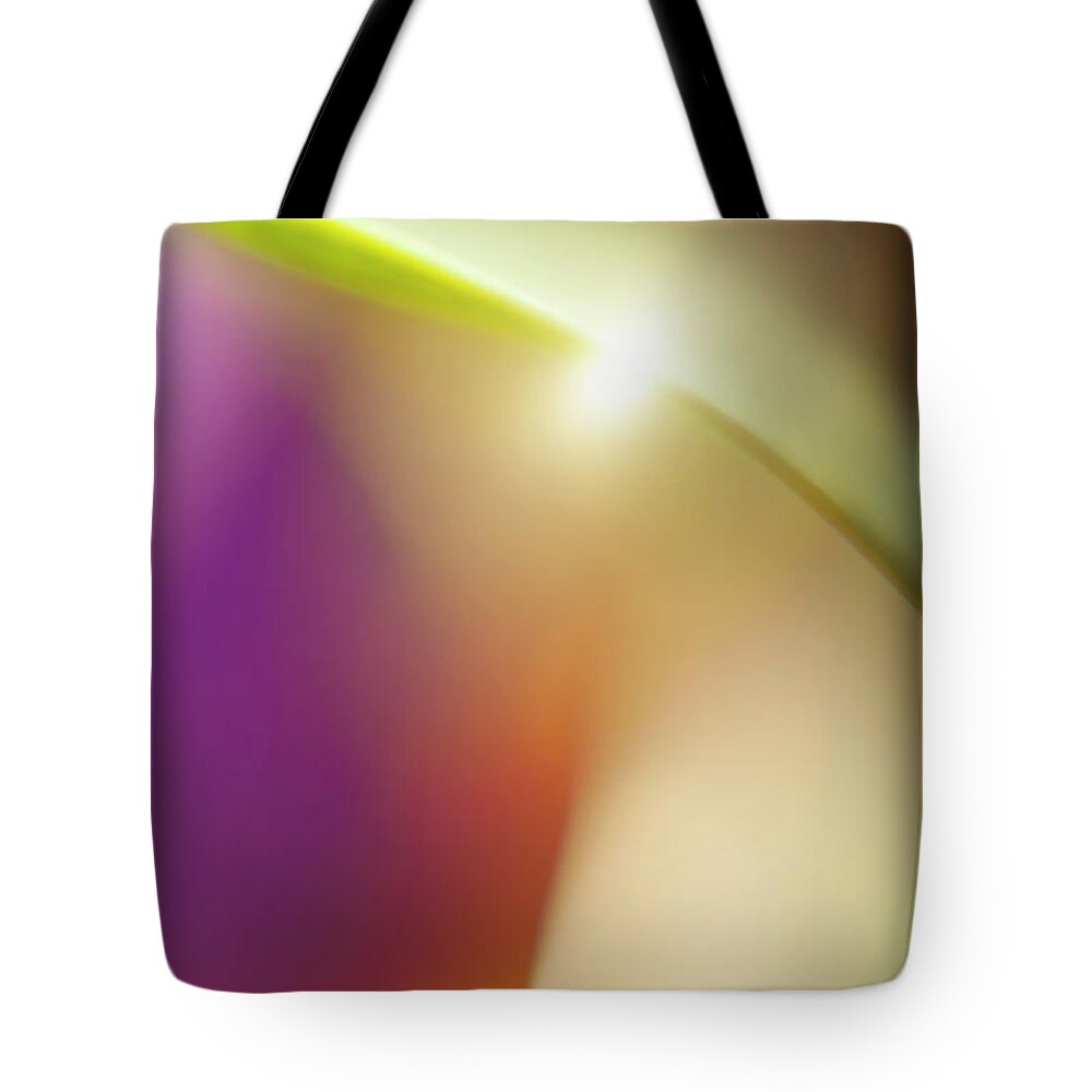 Curve Tote Bag featuring the photograph Abstract Colored Forms And Light #19 by Ralf Hiemisch