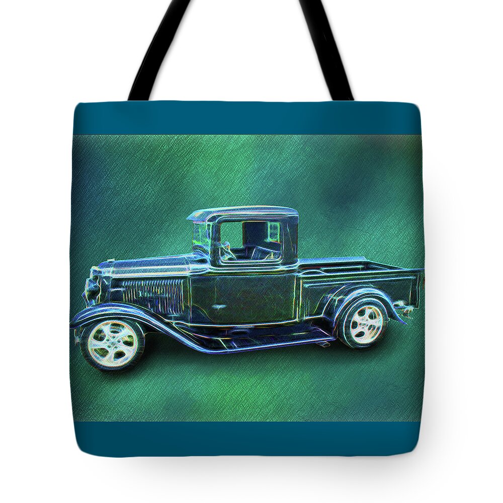 1934 Ford Tote Bag featuring the digital art 1934 Ford Pickup by Rick Wicker