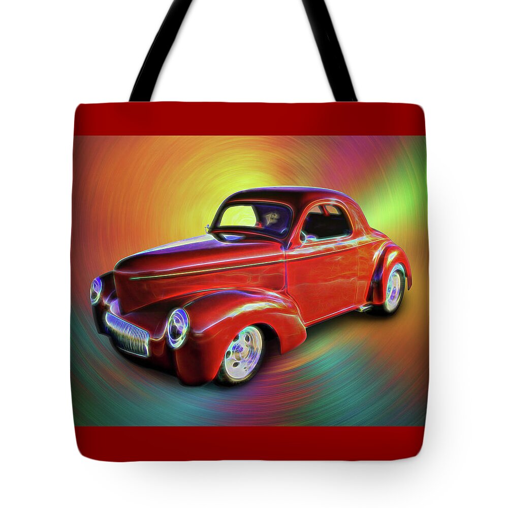 1941 Willis Coupe Tote Bag featuring the digital art 1941 Willis Coupe by Rick Wicker