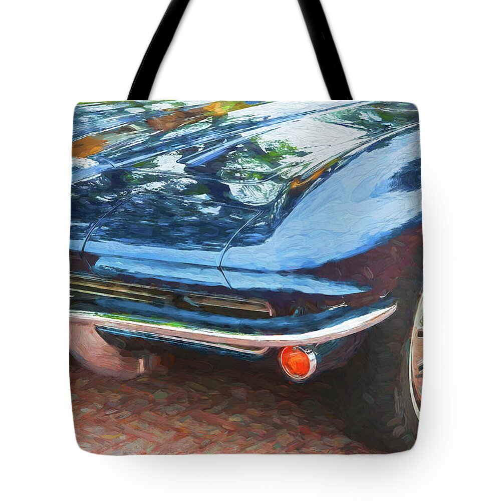 1964 Tote Bag featuring the photograph 1964 Chevy Corvette Coupe 103 by Rich Franco