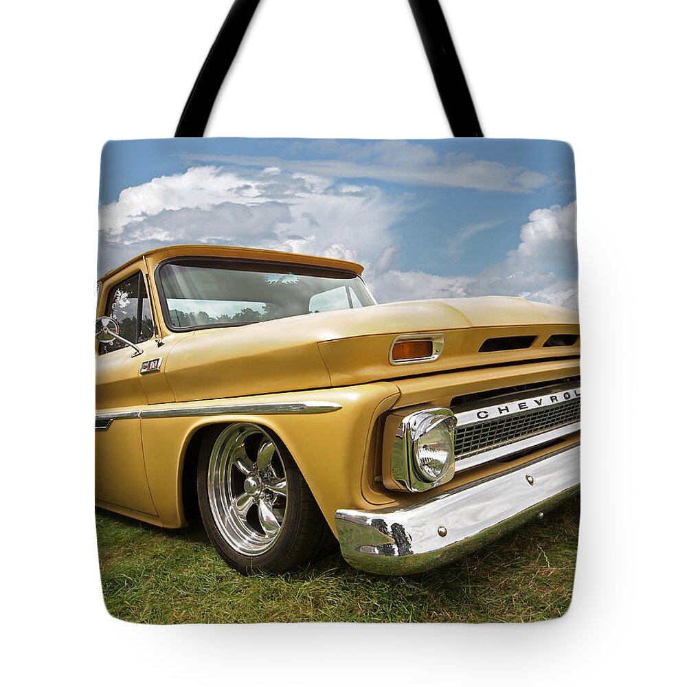 Chevrolet Truck Tote Bag featuring the photograph 1965 Chevy C10 Truck by Gill Billington