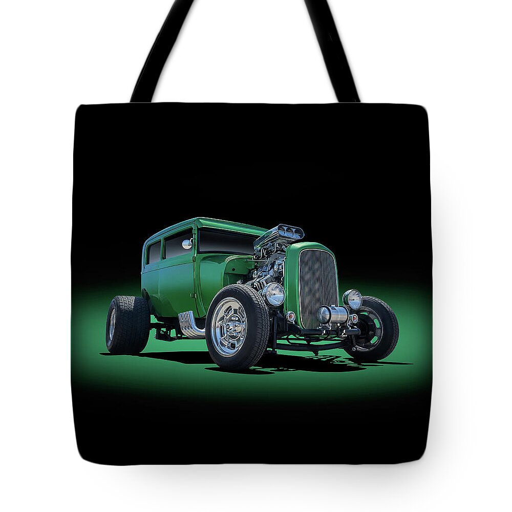32 Ford Coupe Tote Bag featuring the digital art 32 Ford Hot Rod by Douglas Pittman