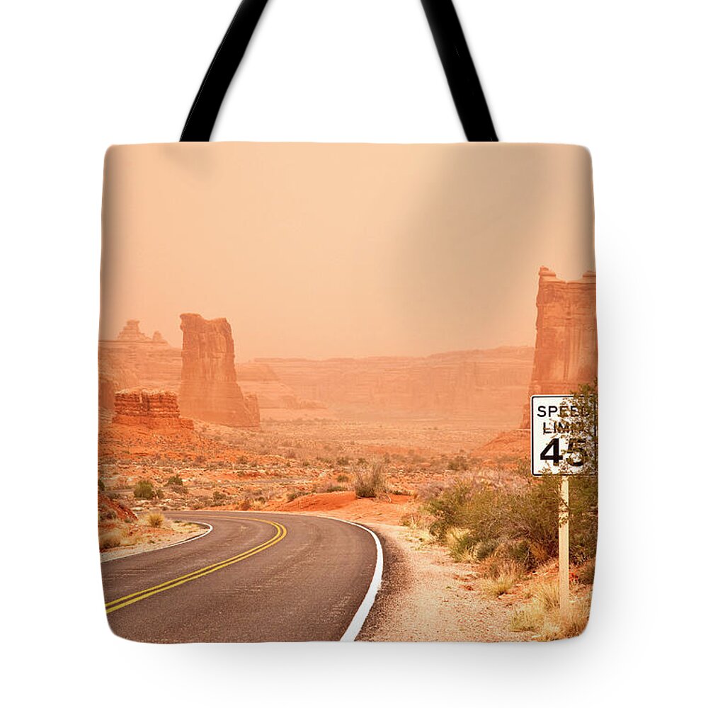 Estock Tote Bag featuring the digital art Arches National Park, Utah #2 by Stefano Amantini