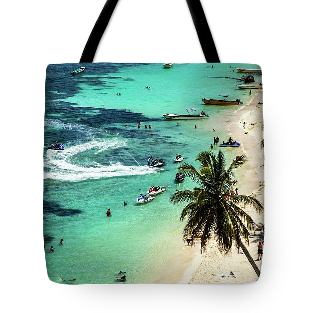 Estock Tote Bag featuring the digital art Beach In San Andres Colombia #2 by Photolatino
