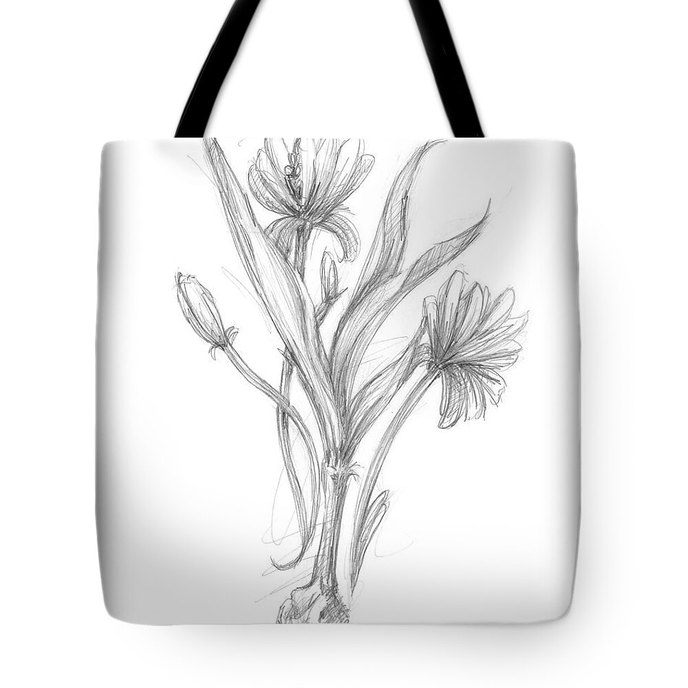 Botanical Tote Bag featuring the painting Botanical Sketch IIi #2 by Ethan Harper