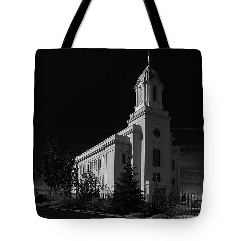Temple Tote Bag featuring the photograph Cedar City Temple #2 by Nathan Abbott
