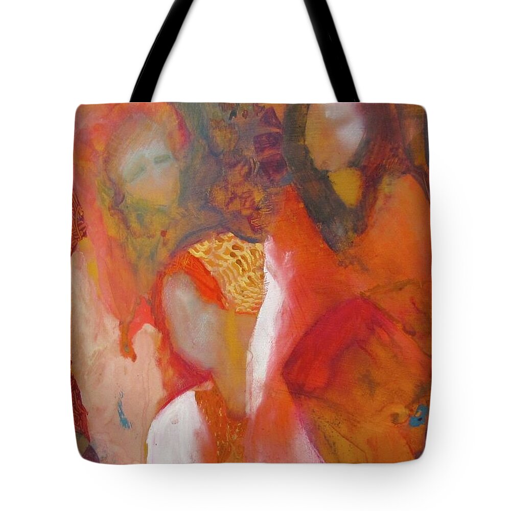 Women Tote Bag featuring the painting Feminine Energy #2 by Carole Johnson