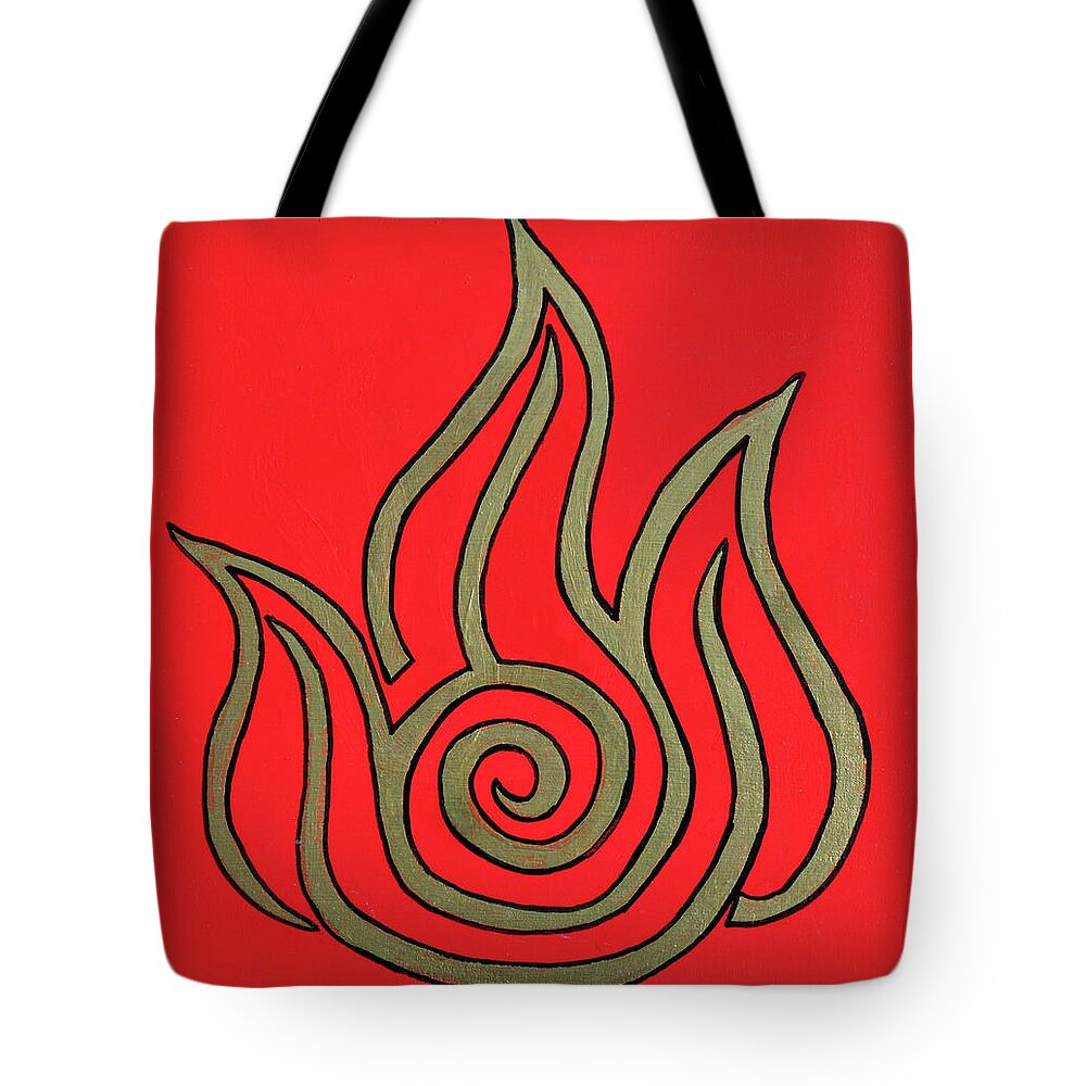 Fire Tote Bag featuring the photograph Fire #2 by Cyryn Fyrcyd