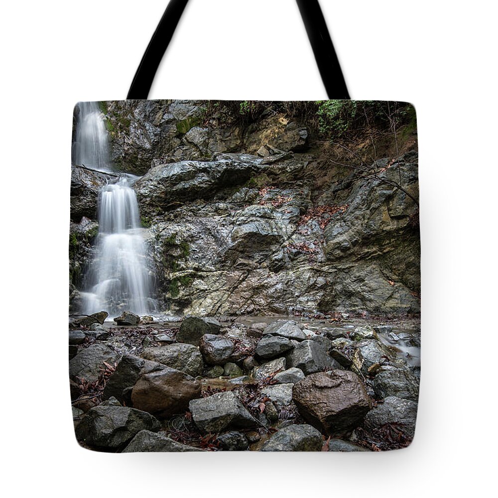 Waterfalls Tote Bag featuring the photograph Idyllic beautiful waterfall by Michalakis Ppalis