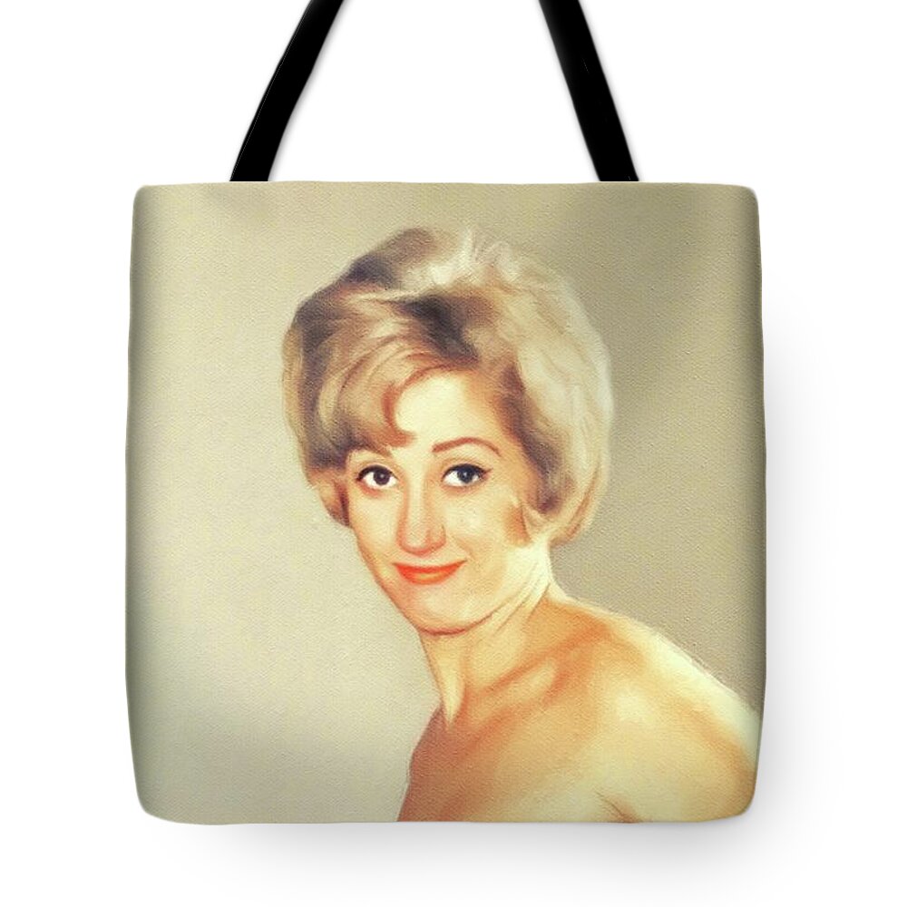 Liz Tote Bag featuring the painting Liz Fraser, Vintage Actress #2 by Esoterica Art Agency