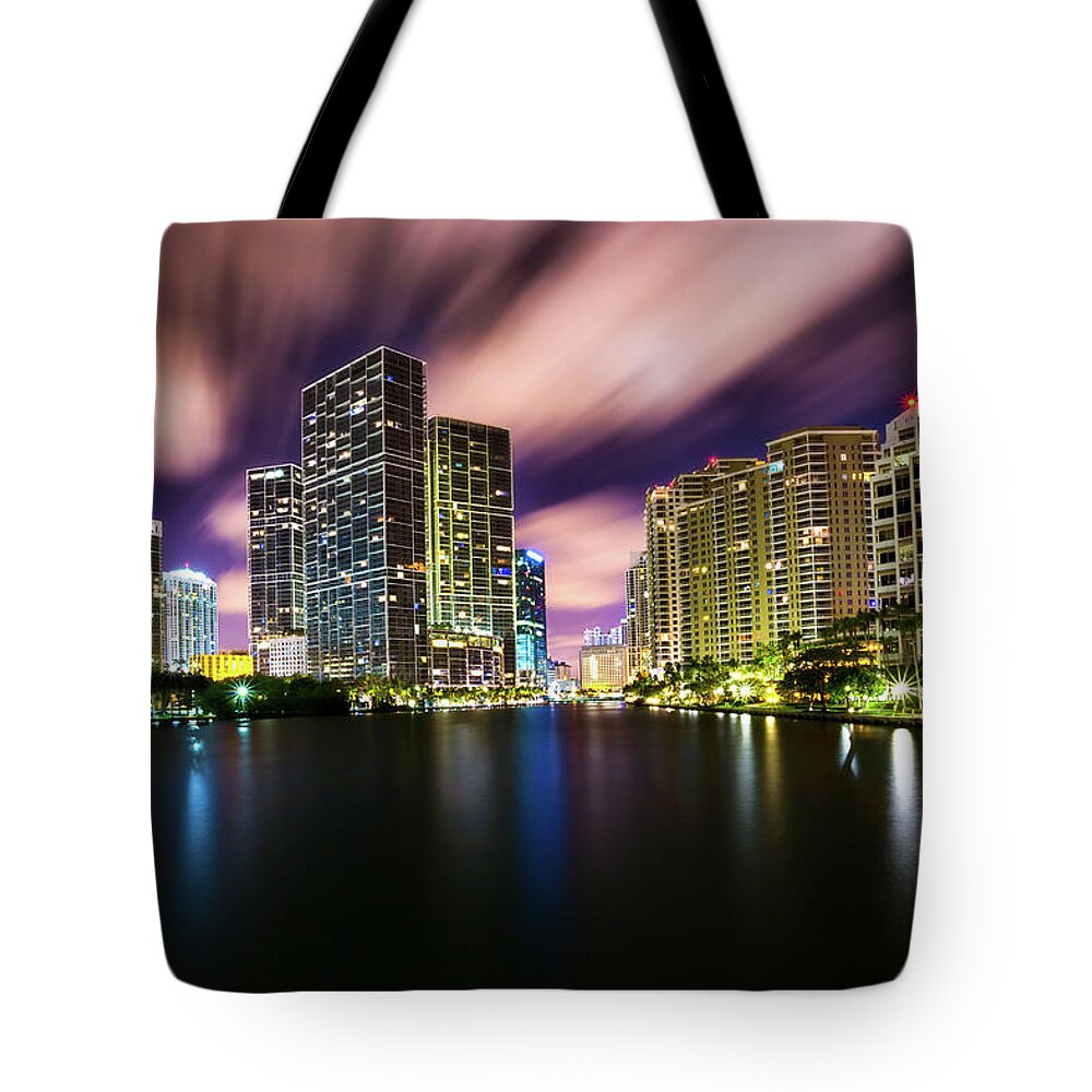 Tranquility Tote Bag featuring the photograph Miami #2 by Eddie Lluisma