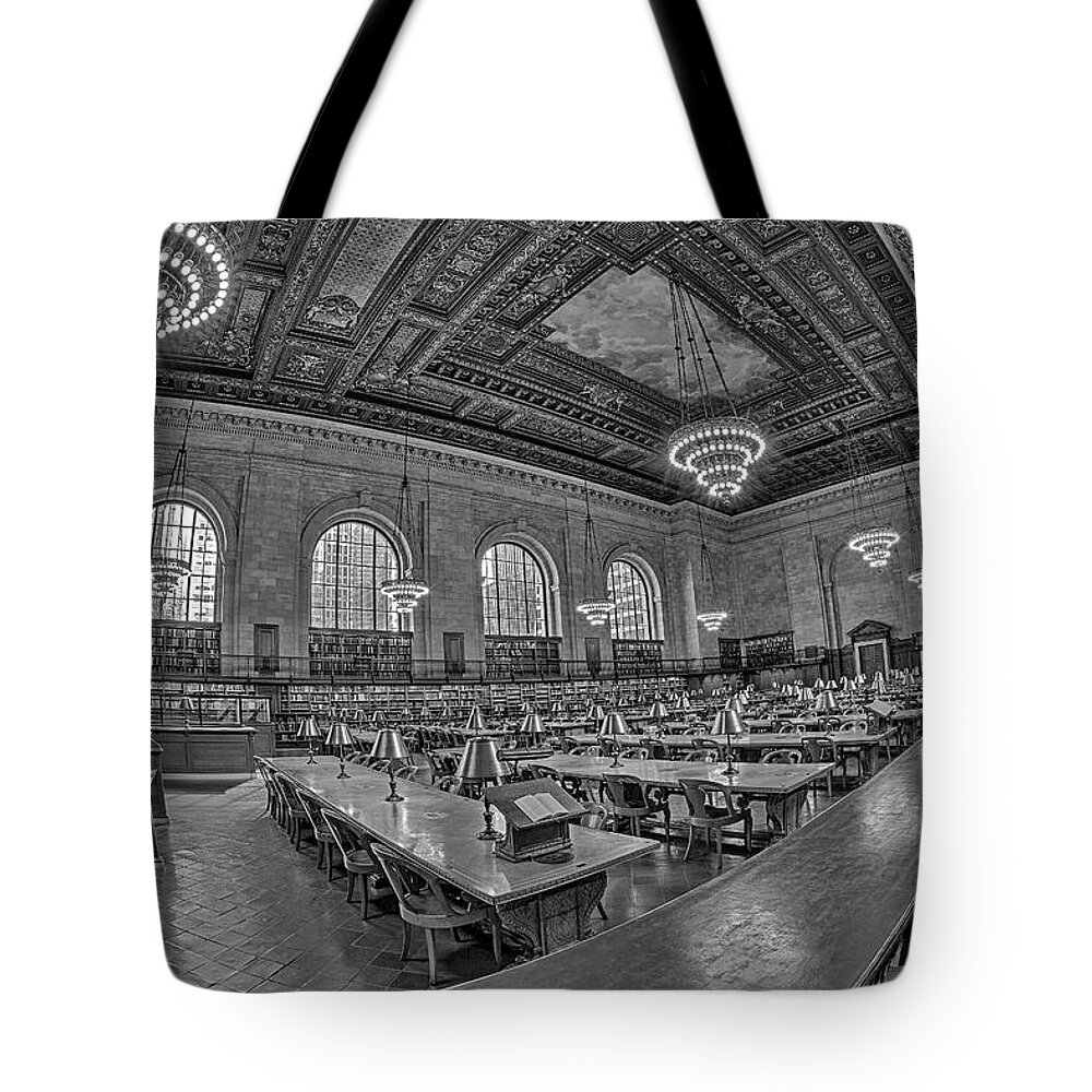 New York Public Library Tote Bag featuring the photograph New York Public Library NYPL #2 by Susan Candelario