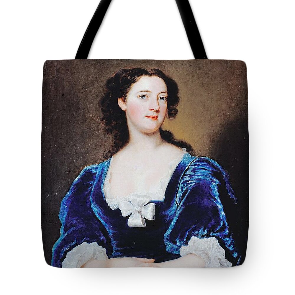 Joseph Highmore Tote Bag featuring the painting Portrait of a Lady #3 by Joseph Highmore