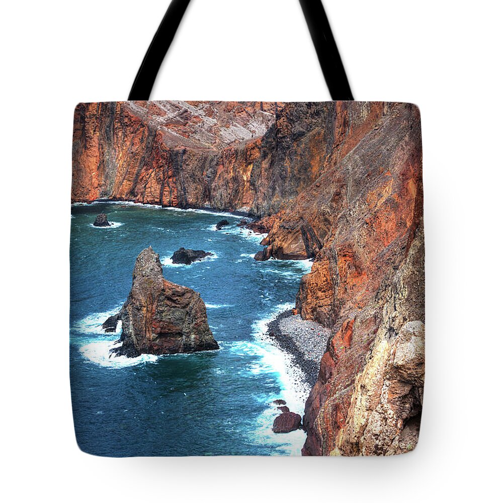 Tranquility Tote Bag featuring the photograph Portugal, View Of Volcanic Peninsula Of #2 by Westend61