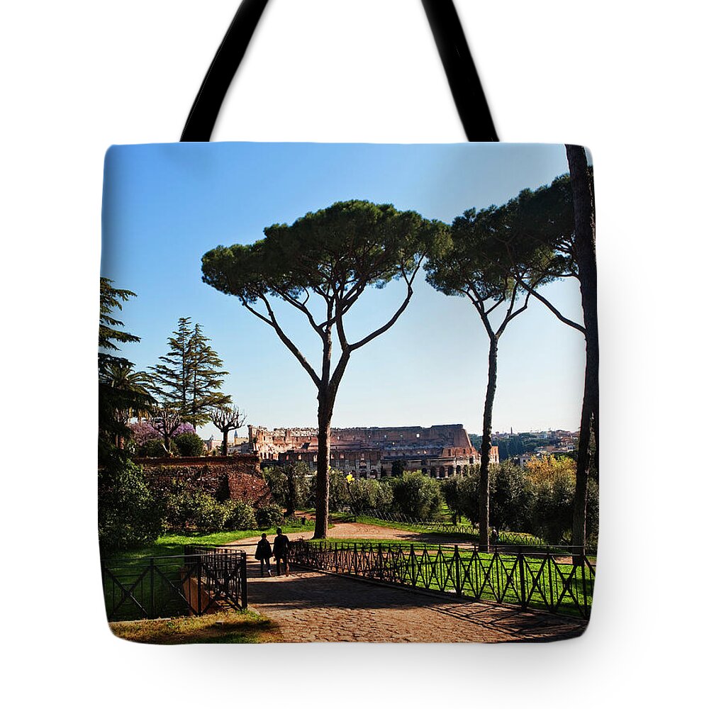 Estock Tote Bag featuring the digital art Rome, Roman Forum, Italy #2 by Luigi Vaccarella