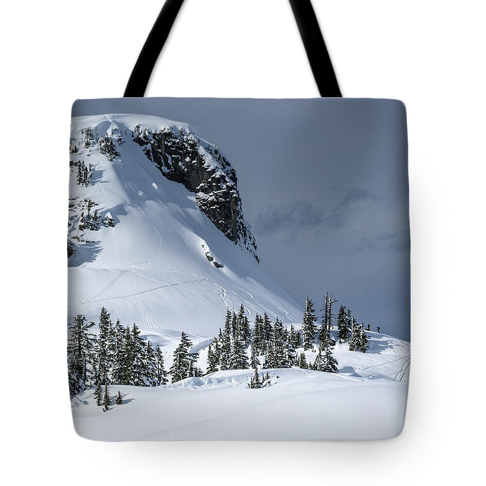 Tranquility Tote Bag featuring the photograph Snow Hike #2 by Terry Schmidbauer