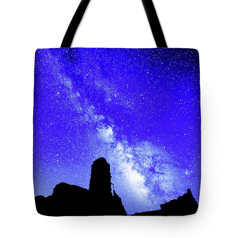 2018 Tote Bag featuring the photograph The Milky Way Over the Crest House #3 by Tim Kathka