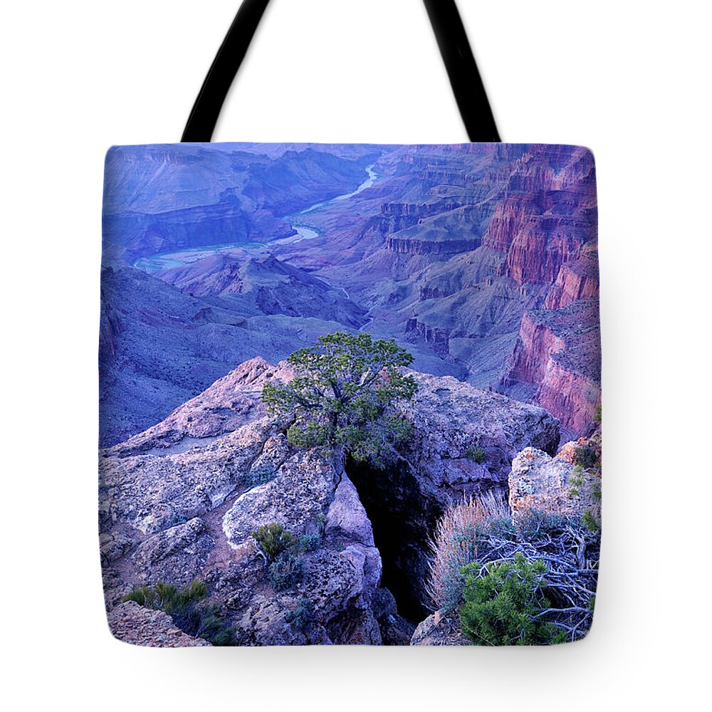 Scenics Tote Bag featuring the photograph Twilight Landscape Of Grand Canyon #2 by Rezus