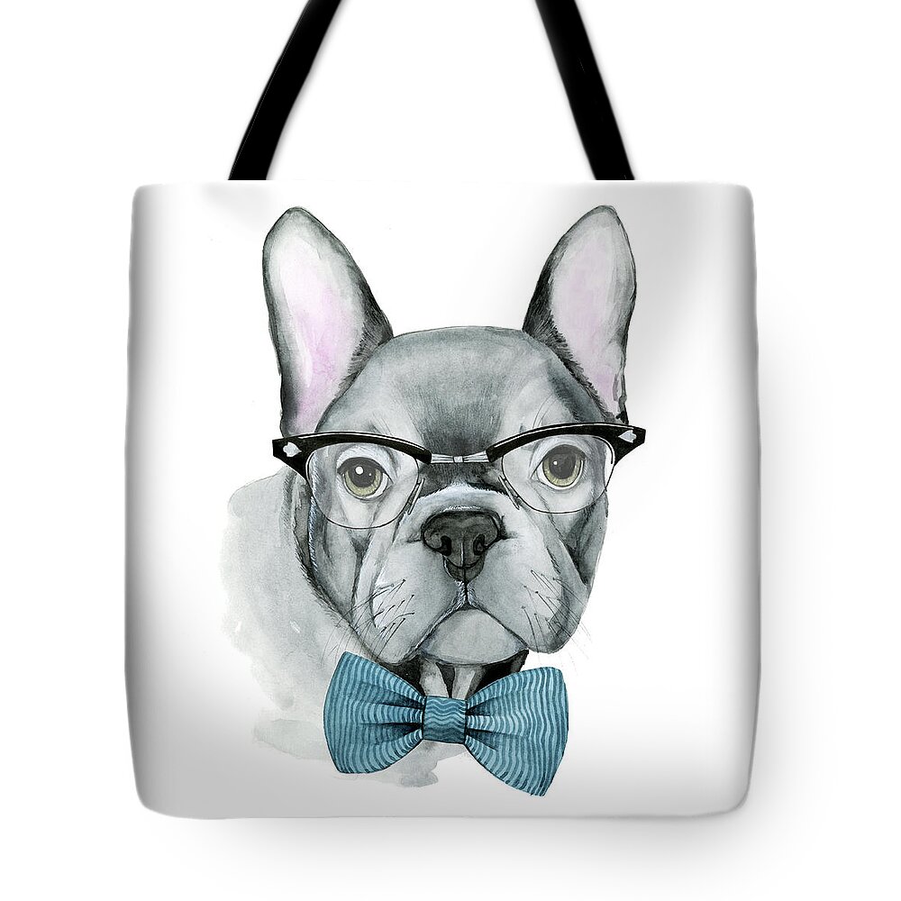 Pets. Pet Tote Bag featuring the painting Vintage Pup Iv by Grace Popp