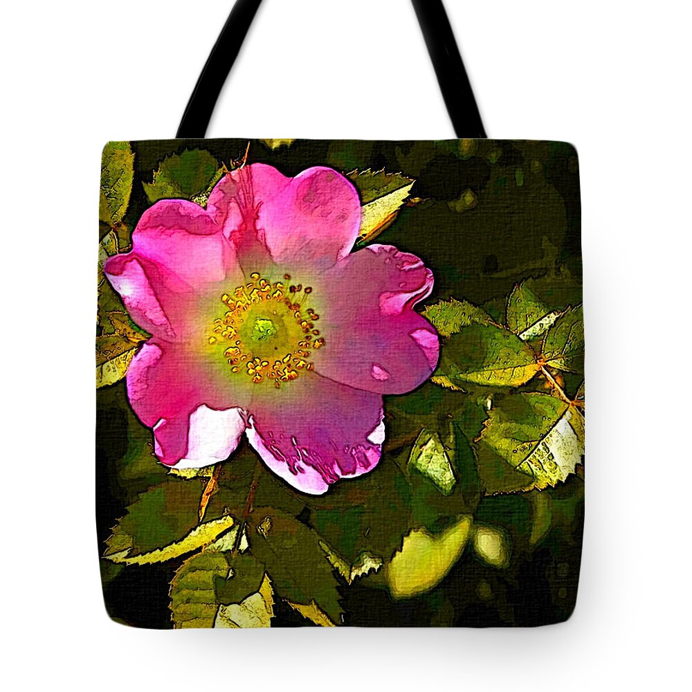Wild Tote Bag featuring the photograph Wild Rose #2 by Robert Bissett