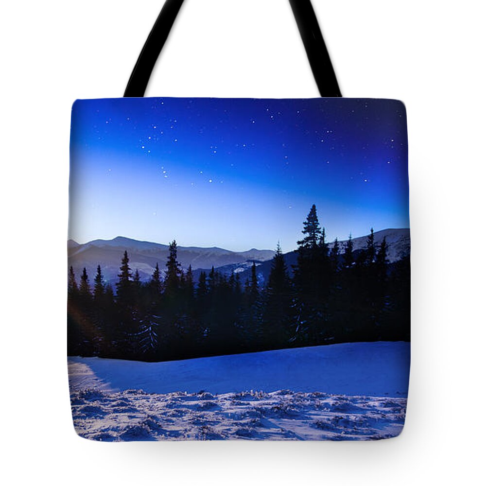 Scenics Tote Bag featuring the photograph Winter Mountains Landscape #2 by Verybigalex