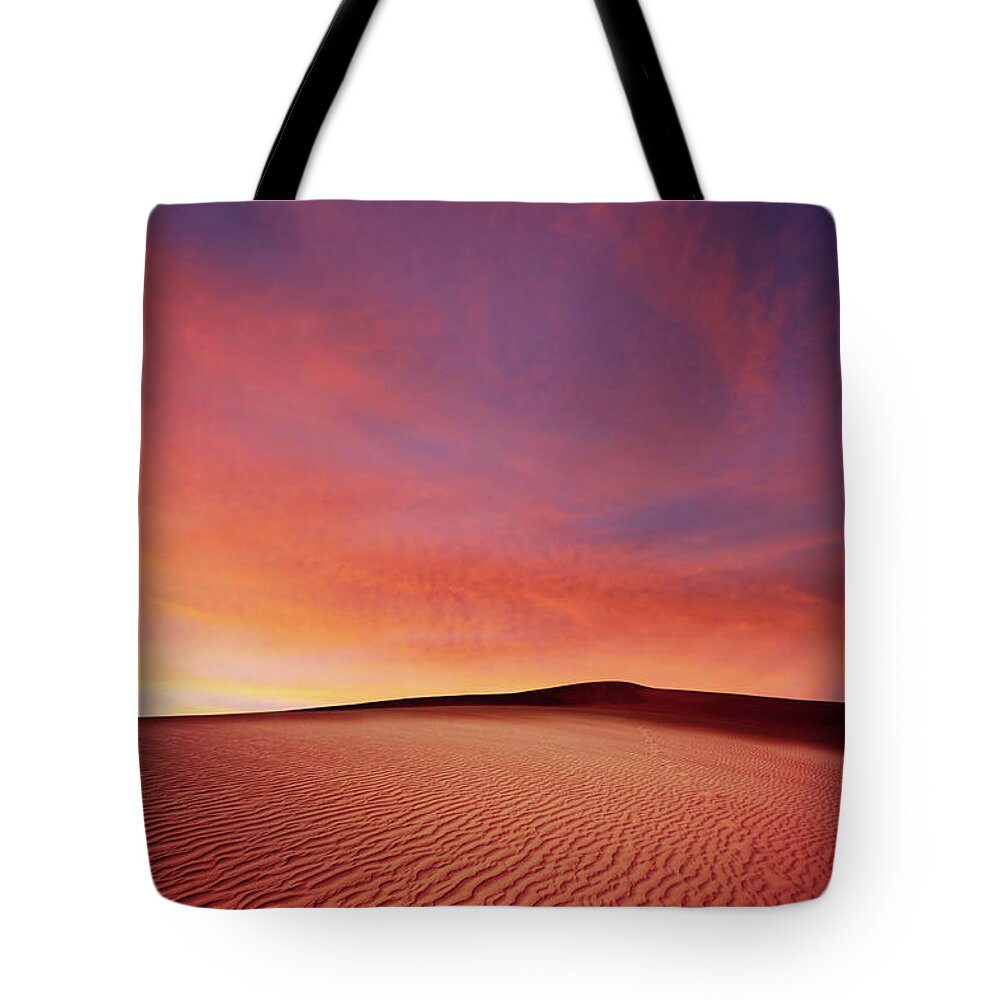 Arabia Tote Bag featuring the photograph Xl Desert Sand Sunset #2 by Sharply done