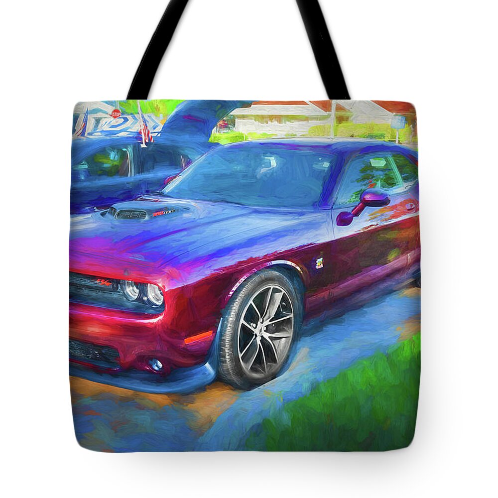 2018 Dodge Challenger R/t 392 Scat Pack Tote Bag featuring the photograph 2018 Dodge Challenger 392 R/T Scat Pack X196 by Rich Franco