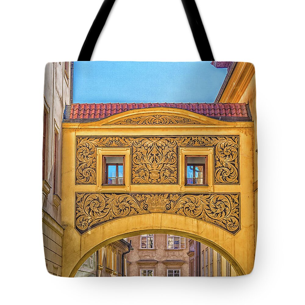Alley Tote Bag featuring the photograph Architecture of Prague #21 by Vivida Photo PC