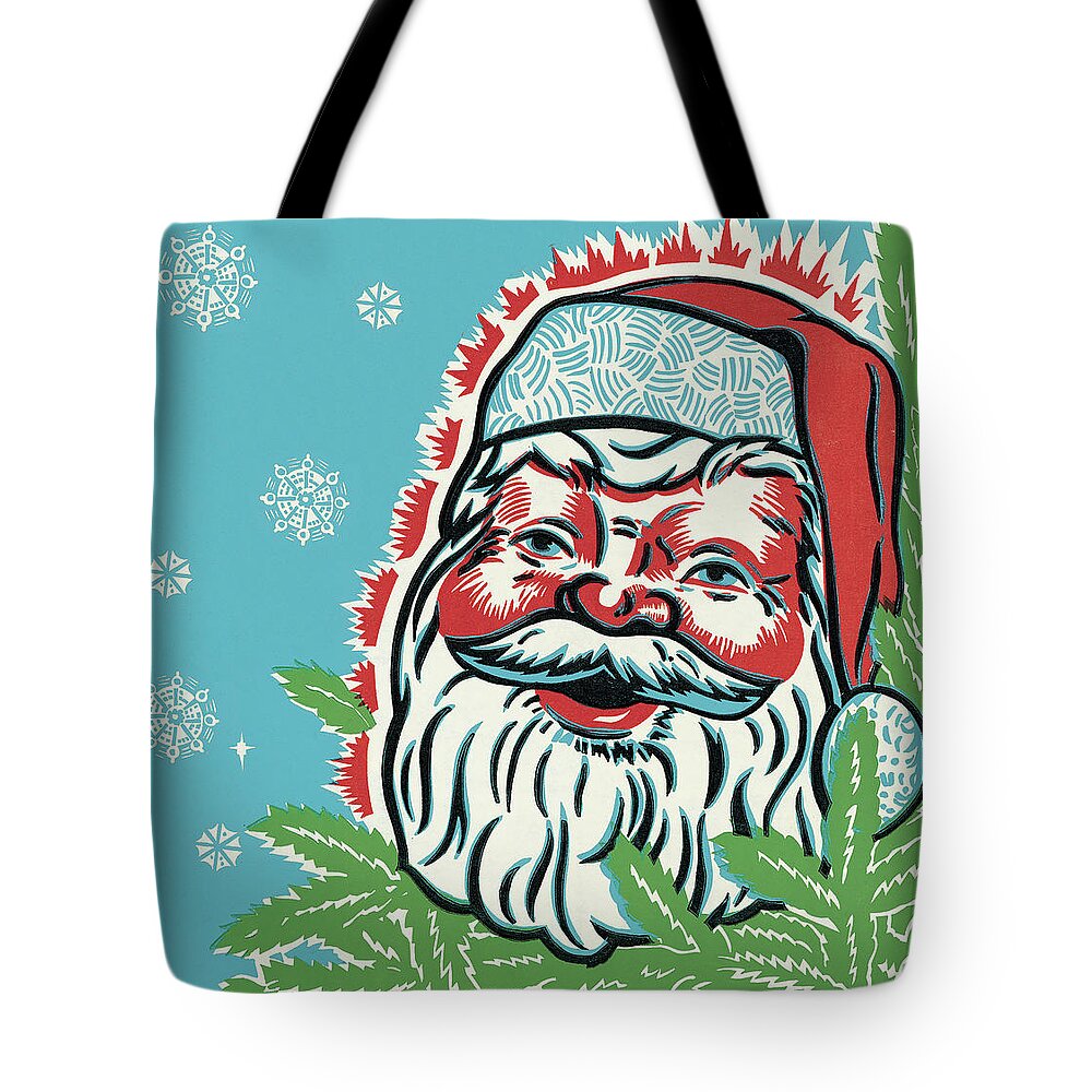 Accessories Tote Bag featuring the drawing Santa Claus #27 by CSA Images