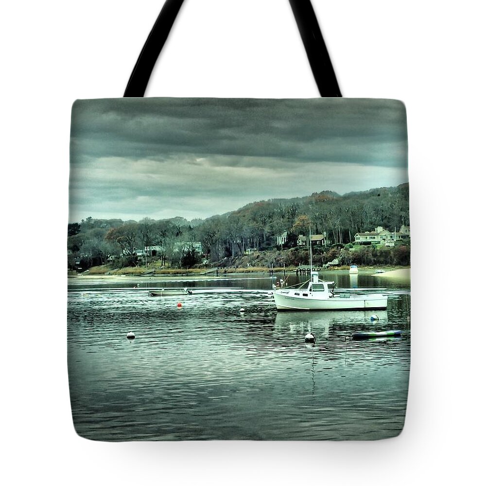 Boats Tote Bag featuring the photograph Boats at Northport Harbor #2 by Susan Jensen