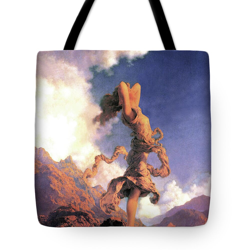 Clouds Tote Bag featuring the painting Ecstasy by Maxfield Parrish
