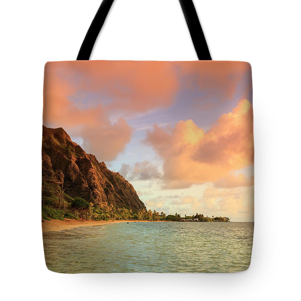Tranquility Tote Bag featuring the photograph Hawaii, Oahu, Tropical Beach #3 by Michele Falzone