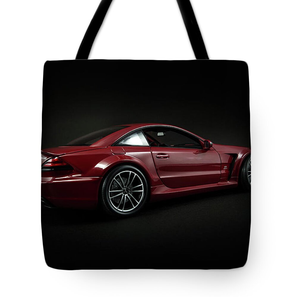 Mercedes Tote Bag featuring the photograph Mercedes-Benz SL65 AMG Black Series #3 by Evgeny Rivkin