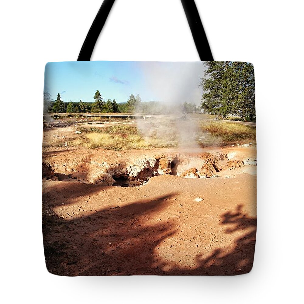 Yellowstone Tote Bag featuring the photograph Mud Pots at Yellowstone #3 by Susan Jensen