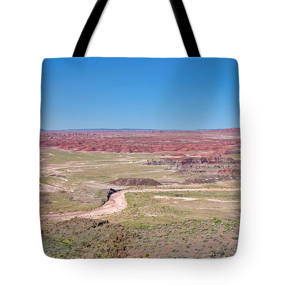 Tranquility Tote Bag featuring the photograph Painted Desert National Park #3 by Images Of David Costa