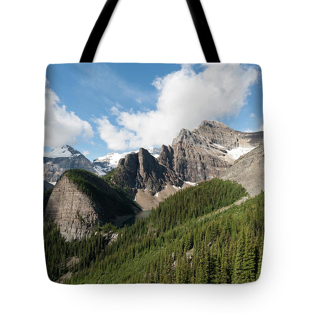 Scenics Tote Bag featuring the photograph Six Glaciers From Little Beehive #3 by John Elk Iii